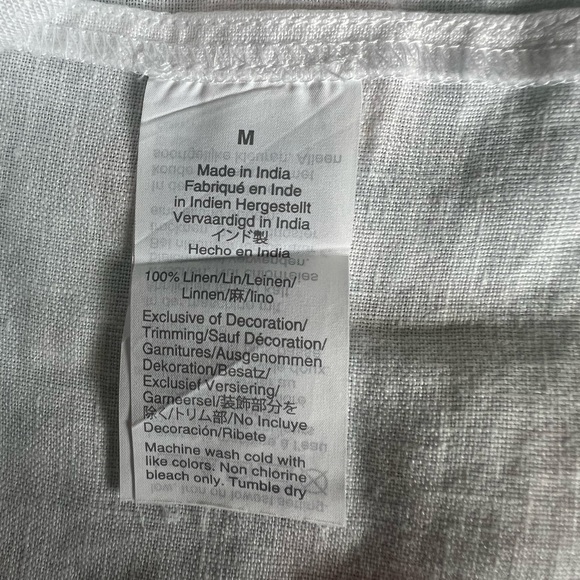 White Embroidered Detailed J.Crew Linen Top in medium - Picture 5 of 6
